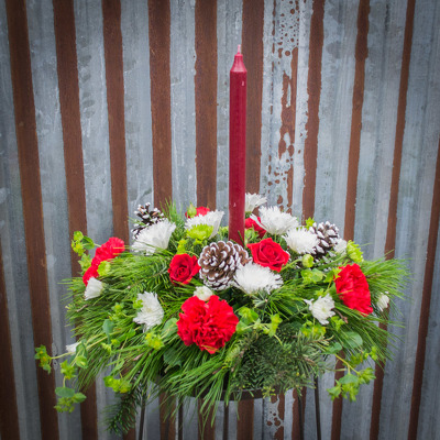 Christmas Centerpiece - Round from Marion Flower Shop in Marion, OH